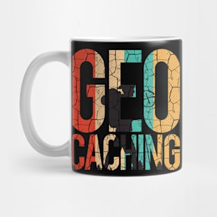 Geocaching - Retro Style Geocacher Vintage Silhouette Mug